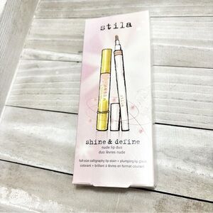 Stila Shine & Define Nude Lip Duo | Calligraphy Lip Stain + Plumping Lip Glaze